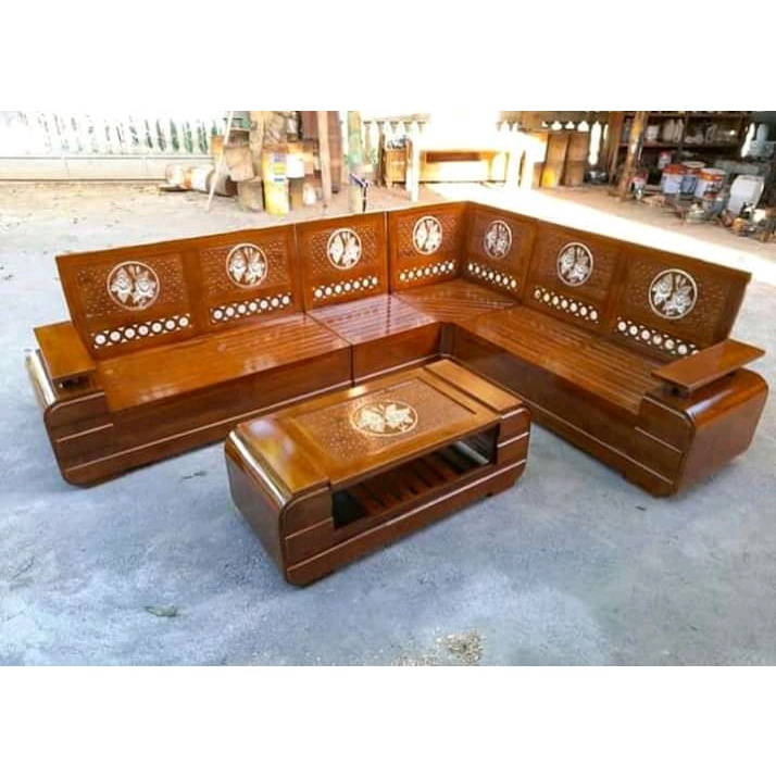 Kursi sudut domini kayu jati / kursi sudut minimalis model terbaru / kursi sudut jati terlaris / fur