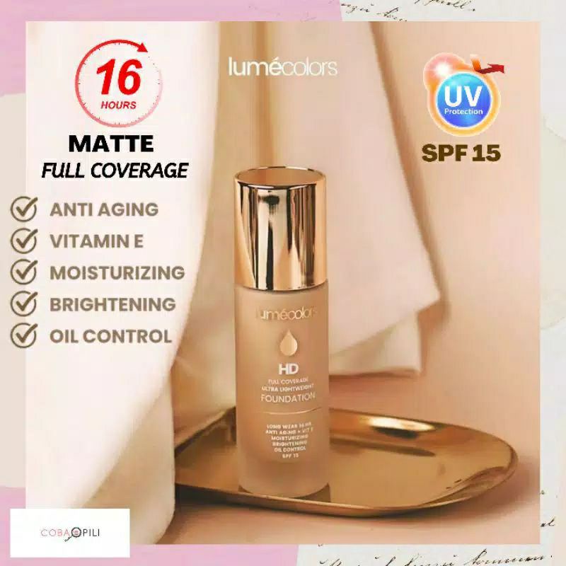 LUMECOLORS Foundation, Compact Powder & Loose Powder - Lumecolors HD Full Coverage Lightweight Found