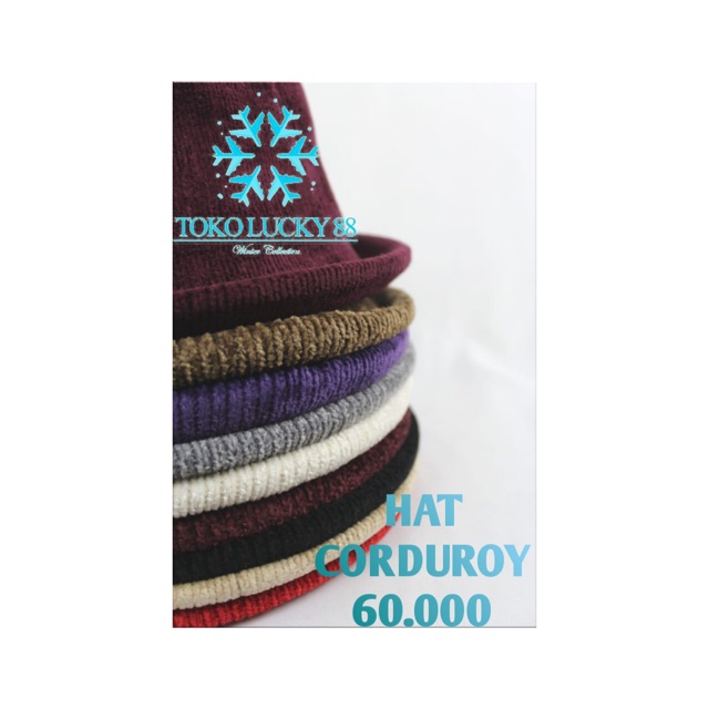 IMPORT Hat Corduroy Topi Fedora Jazz Winter Musim Dingin Hat Corduroy