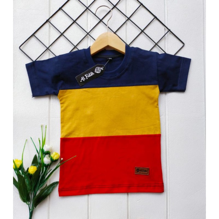 KAOS ANAK GRADASI 3 WARNA HORIZONTAL