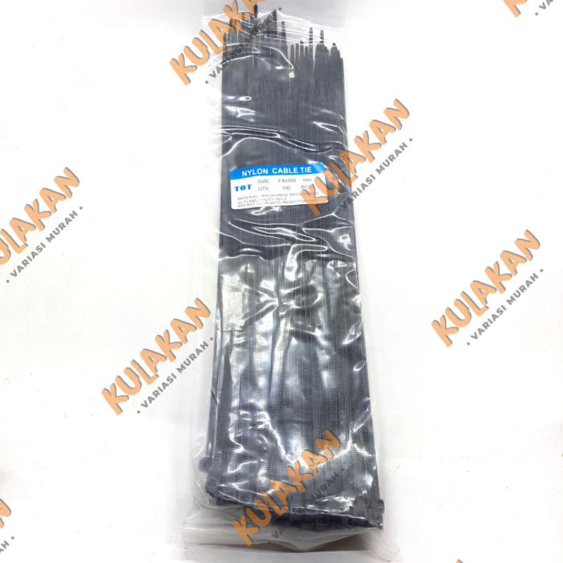 Kabel Ties Cable Tie 15 20 25 30 cm 150 200 250 300 mm Tali Pengikat Tie Plastik Hitam Kuat Tebal