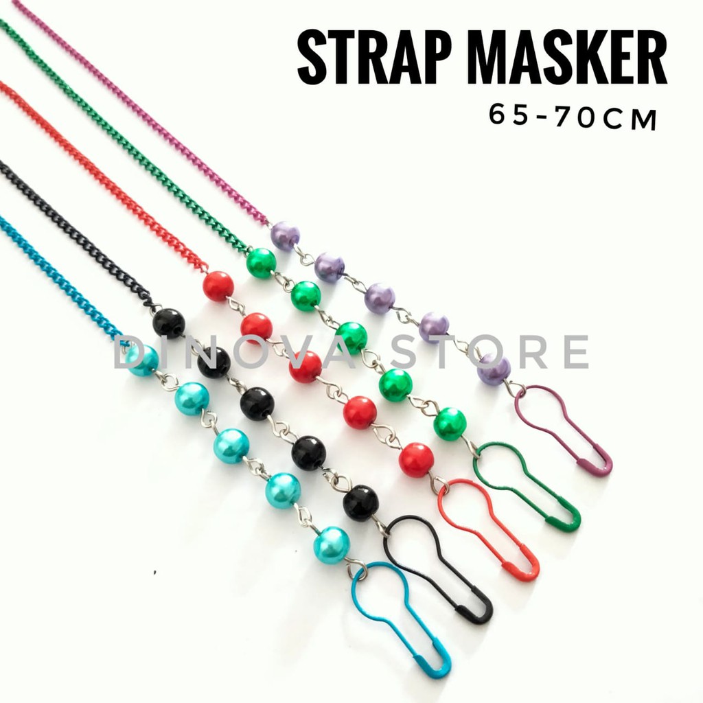 strap masker RANTAI WARNA MUTIARA/kalung masker/tali masker rantai warna/strap masker rantai warna