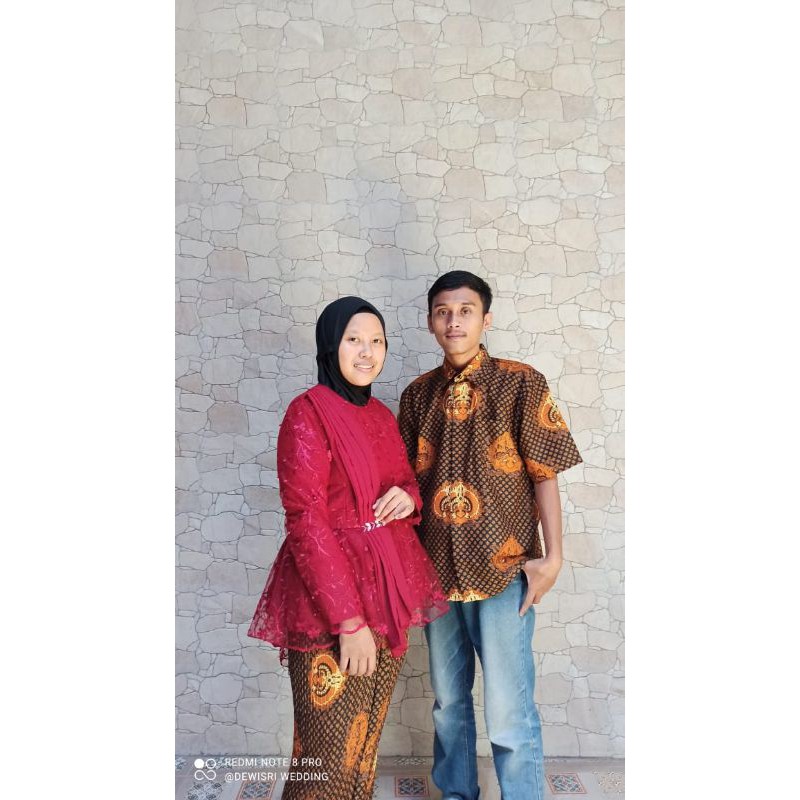 kebaya couple/ batik couple/ kebaya modern/ kebaya lamaran