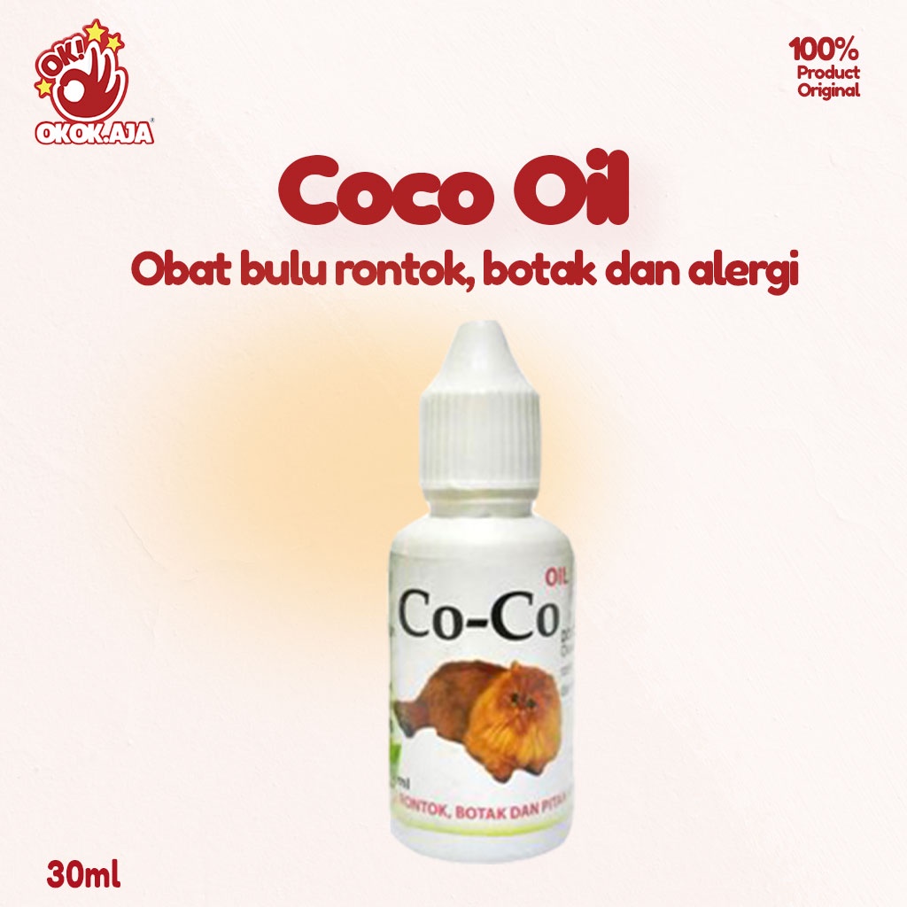 Coco Oil 30ml Obat bulu rontok botak dan alergi untuk Kucing