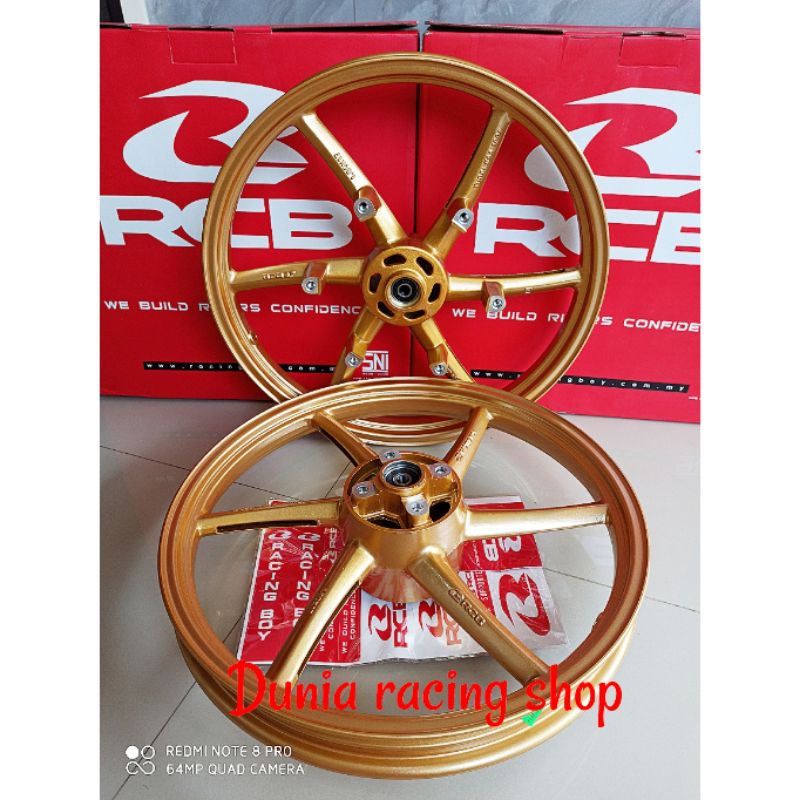 Velg RCB Pelek RCB Sonic 150 SP522 Palang 6 Gold Original RCB Free Stiker RCB Velg racing RCB