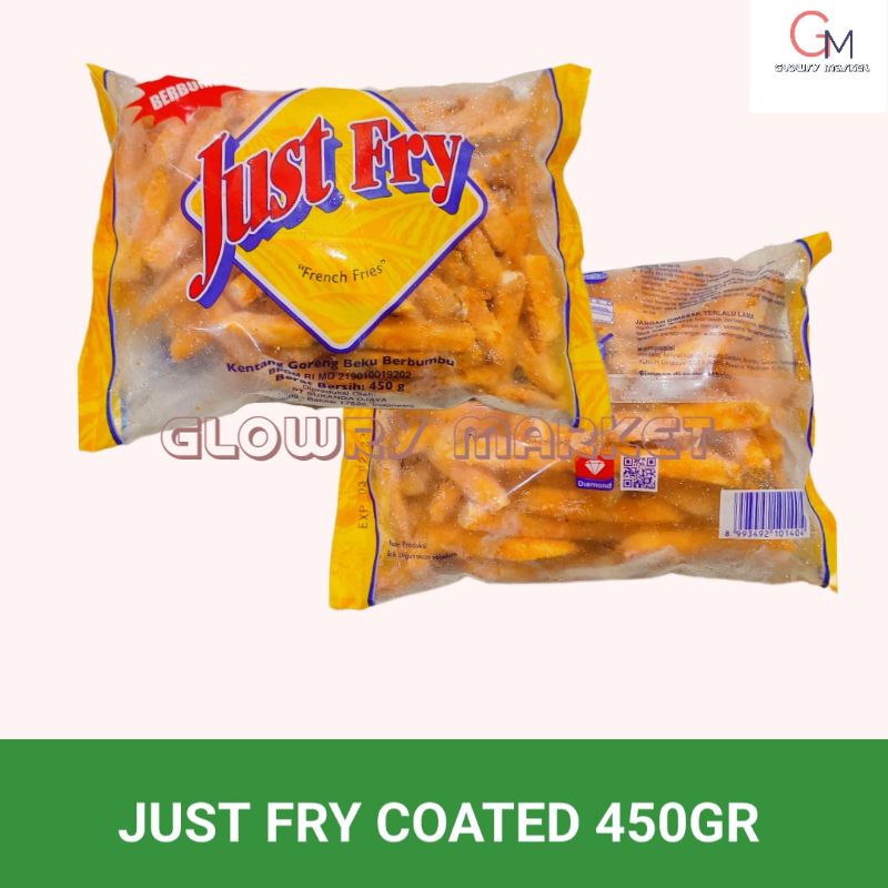 

JUST FRY FRENCH FRIES 450GR KENTANG GORENG SEASONED KENTANG BERBUMBU KENTANG COATED