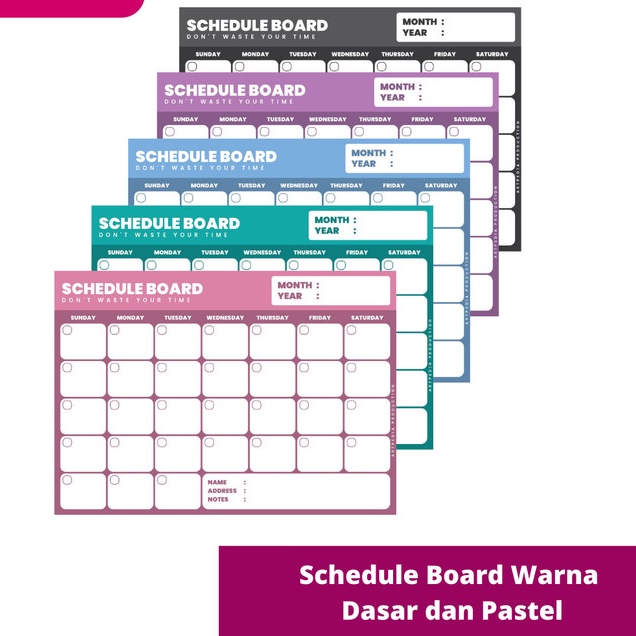 

TERBARU Artpedia Schedule Board Pastel Colour / Schedule Board warna pastel