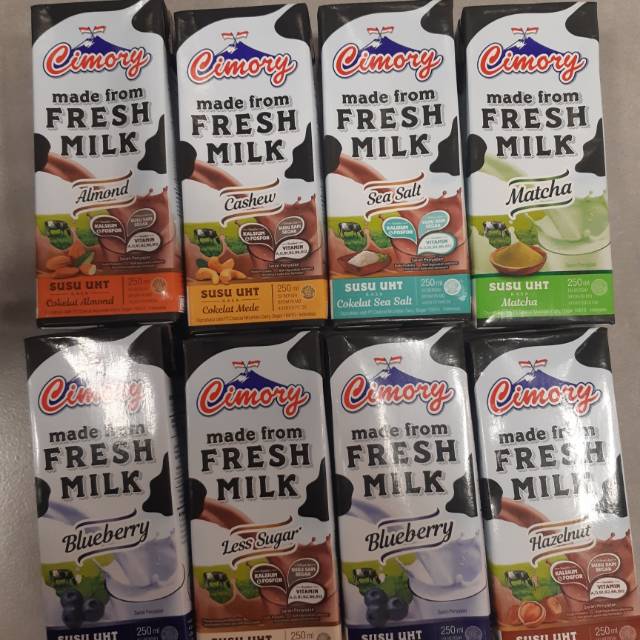 

READY!CIMORY UHT FRESH MILK SUSU 8 RASA LENGKAP JAKARTA CASHEW SEA SALT ALMOND 250ML