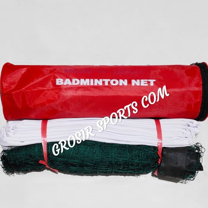 Langsung Order Jaring / Net Bulutangkis / Net Badminton List Putih Bahan Kain Murah