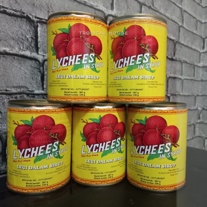 

Da202X6 Leci Kaleng Lychee In Syrup 567 Gr Kaleng Mei Kui Hwa / Lychee Kaleng Xa20X1