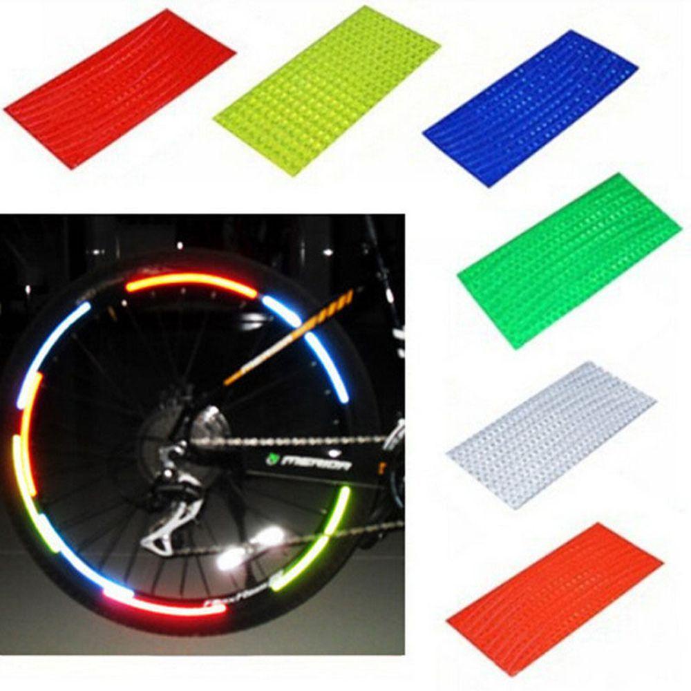 Lanfy Stiker Sepeda Ban Sepeda Motor Strip Fluorescent Wheel Rim MTB Sepeda Reflektif