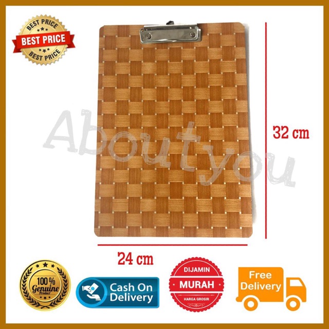 

Papan Jalan clipboard Folio alas Ujian Kayu F4