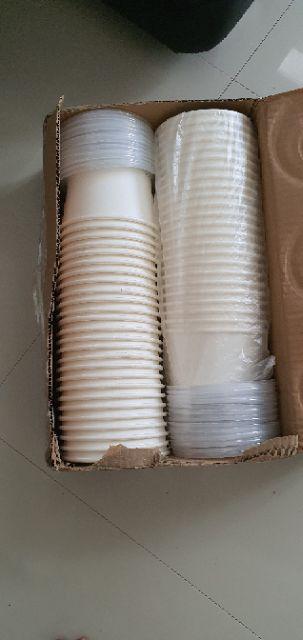 Paper Bowl 650 Ml / 22oz Dan Tutup (mangkuk Kertas 650 Ml/22oz + Lid)