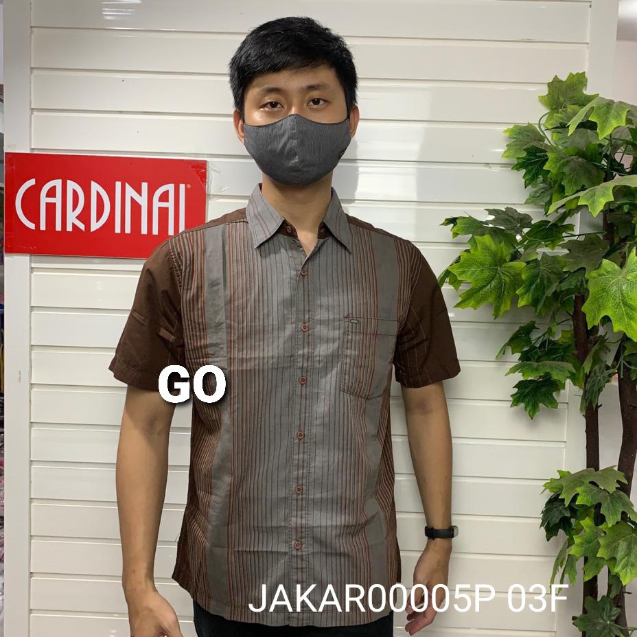 gos KSJ CDL By (CARDINAL) Pakaian Pria Kemeja Hem Casual Reguler Lengan Pendek Kotak Garis Distro Original