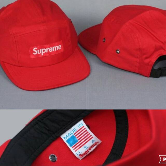 Topi 5 panel supreme red