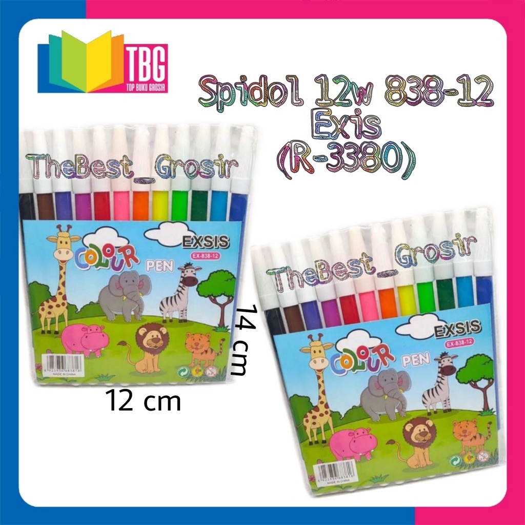 

1 SET (12 WARNA) SPIDOL 12W 838 / ALAT WARNA/ PERLENGKAPAN MENGGAMBAR/ SPIDOL SET MURAH