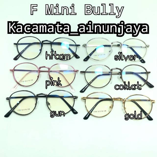 FRAME MINI BULLY KACAMATA MINUS  KACAMATA ANTI RADIASI  KACAMATA WANITA / PRIA  F.1738 Termurah