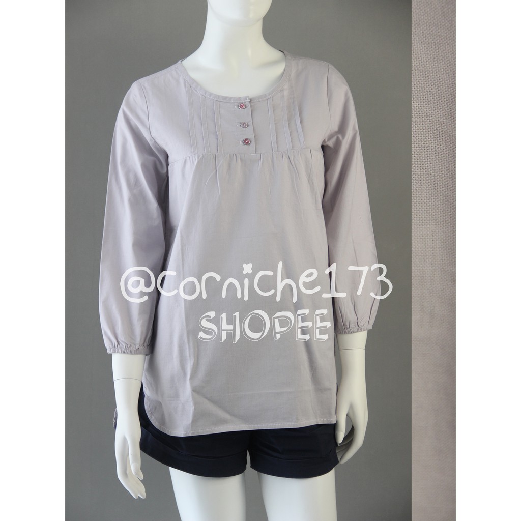 Corniche Deana Blouse Light Grey -TH231172