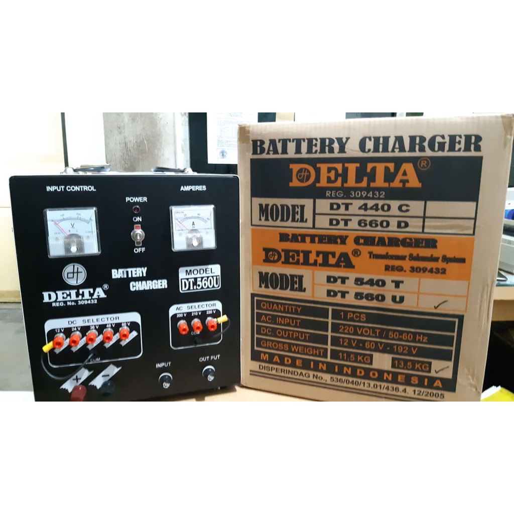 BATERAI CHARGER DELTA DT 560 U (CHARGER AKI / CAS AKI) BATTERY CHARGER