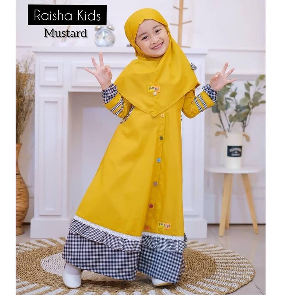 0HK RAISHA SYARI KIDS Gamis Anak Remaja 8 - 9 Tahun Dress Anak Tanggung Model Gamis Model 2021 NO72