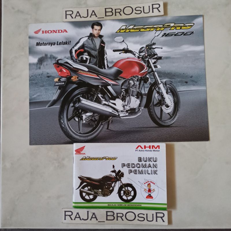 Buku pedoman pemilik/manual book + Poster brosur katalog leaflet Honda MegaPro Primus 2006 1Set
