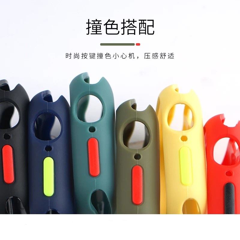 Soft Case Apple Watch Series 1, 2, 3, 4, 5, 6, 7, 8 all series 45, 44, 42, 40, 41, 38mm Soft Aero Color Button Matte