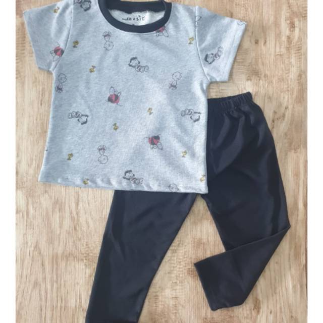 Playset snoopy | piyama anak | setelan anak | setelan erdans | piyama erdan | sleepsuit