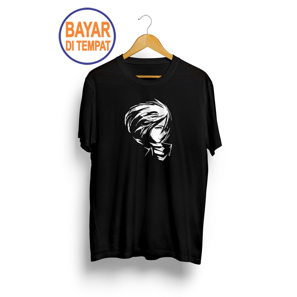 BAJU KAOS MIKASA EREN LEVI ACKERMAN RIVAILLE SHINGEKI NO KYOJIN ATTACK ON TITAN SCOUTING MANGA ANIME