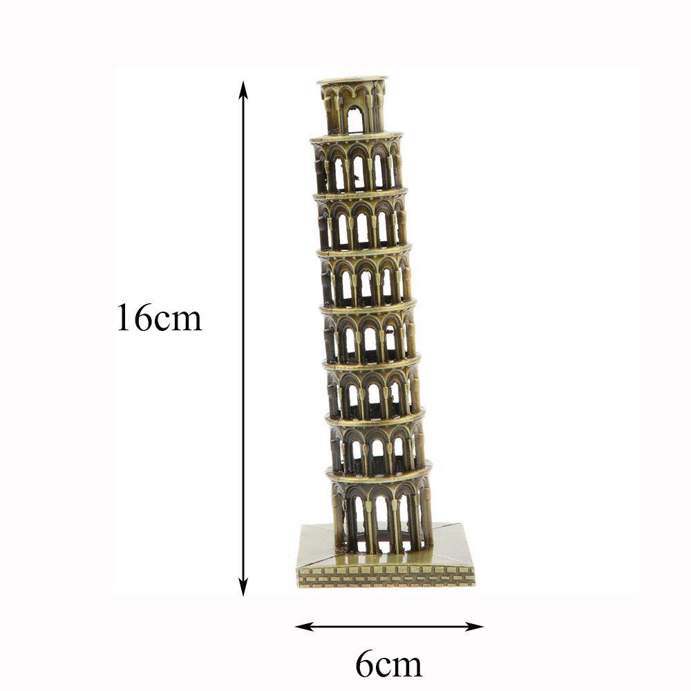 R-FLOWER Condong Menara Pisa Patung Hadiah Souvenir Kerajinan Tangan Dekorasi Ornamen Desktop