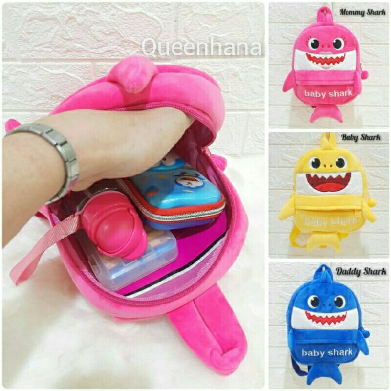 Bagpack Baby Shark Tas Ransel Anak Boneka Full Body Baby Shark