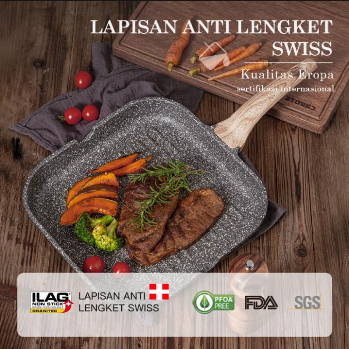 Carote Essential Woody 28Cm Wajan Panggang Steak _Art