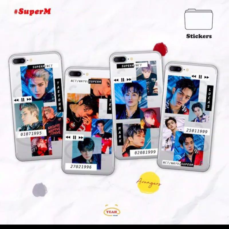 CASE/CASING STIKER RESIN KPOP SUPER M (BACA DEKSRIPSI PRODUK TERLEBIH DAHULU)