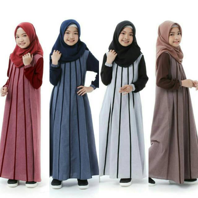 DRESS ANAK NARA BY SYLLA-GAMIS ANAK STYLISH CASUAL-GAMIS ANAK SYARI