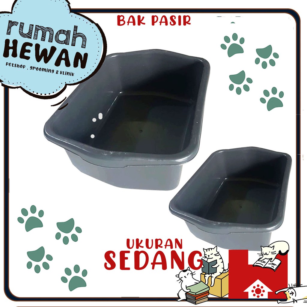 Bak Pasir Kucing Size L - Cat Litters Box 41X30