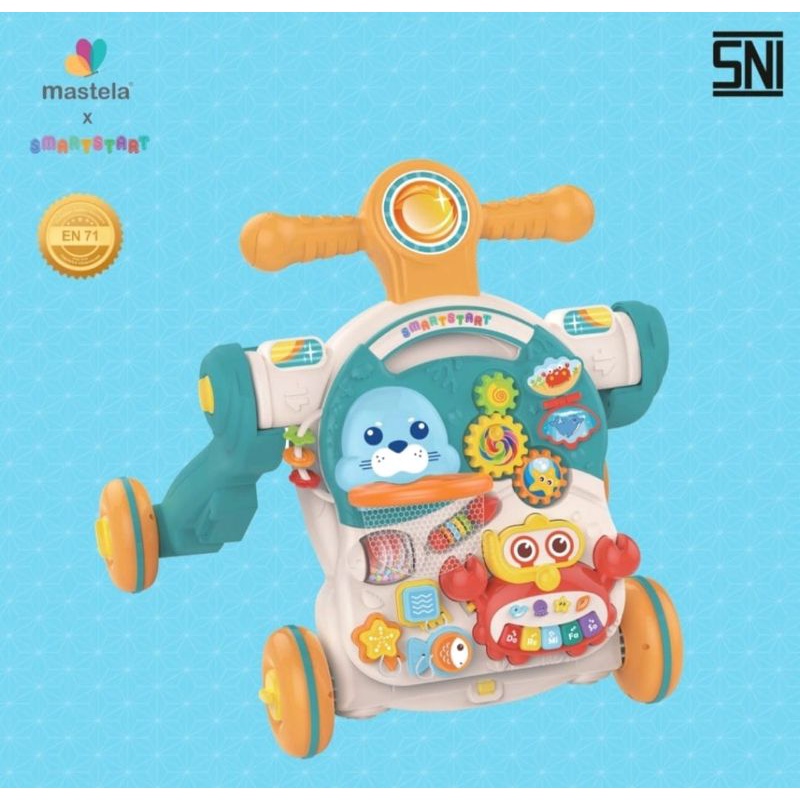 Mastela smartstart 5 in 1 activity walker / alat bantu jalan bayi