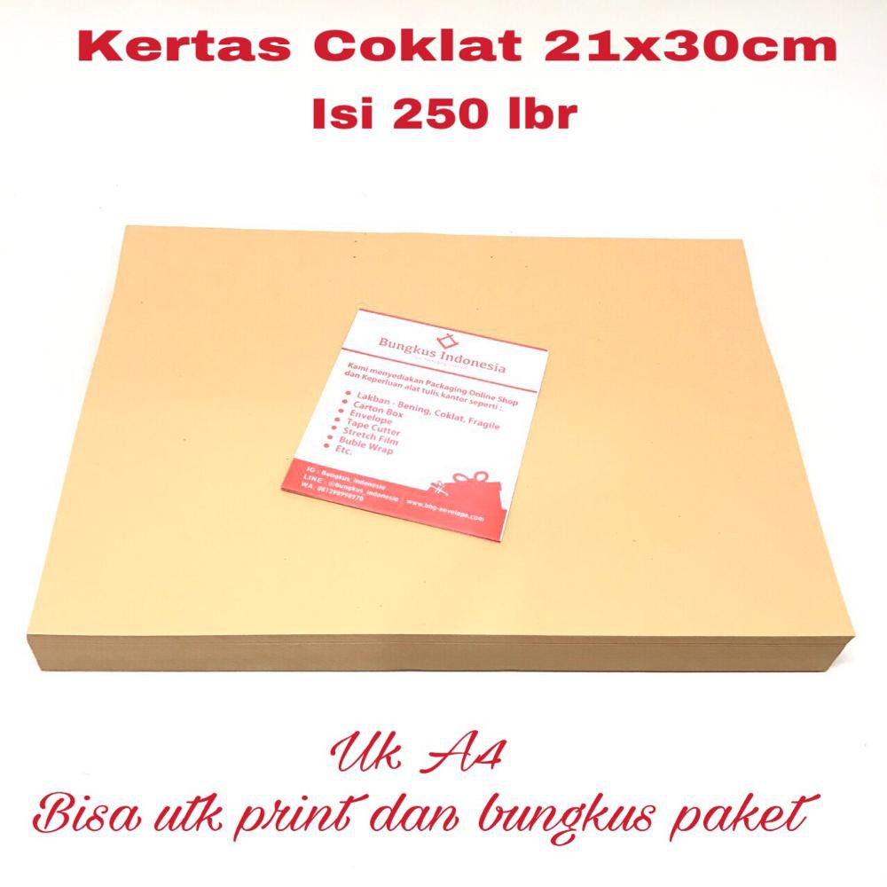 

PROMO Kertas Coklat A4 21x30cm akhr tahun 40%sale