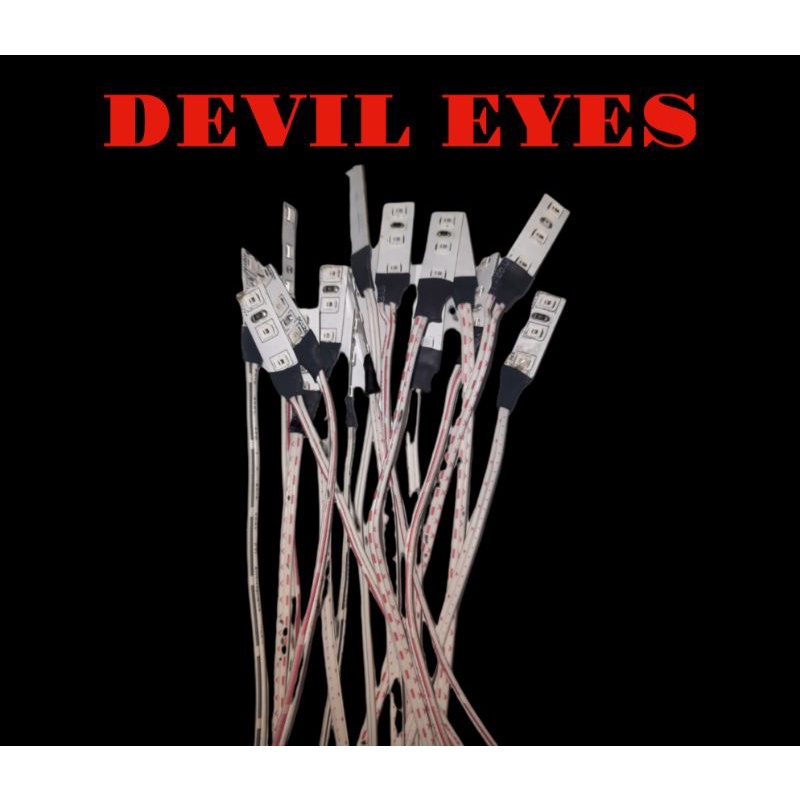 LAMPU ALIS MOTOR 30CM LED DRL FLEKSIBEL TIDAK BINTIK 12V [ 1 BIJI ] BEAT,VARIO,NMAX,PCX,AEROX DLL-Devil eyes merah