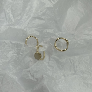  Cincin  Simple  Gaya Jepang korea Selatan Dengan Mutiara  