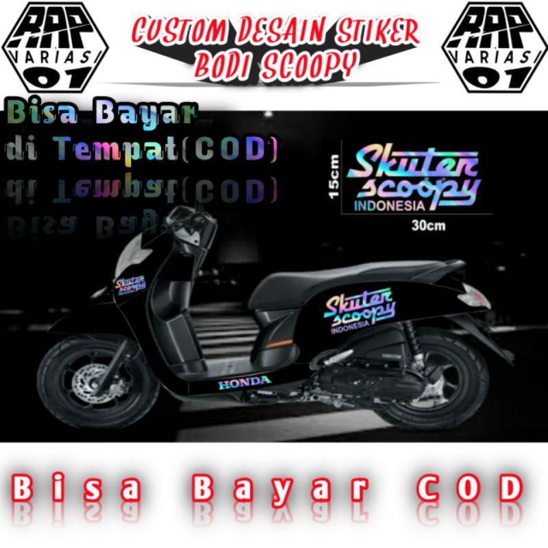 Stiker Cutting Skuter Scoopy Indonesia, Stiker Motor