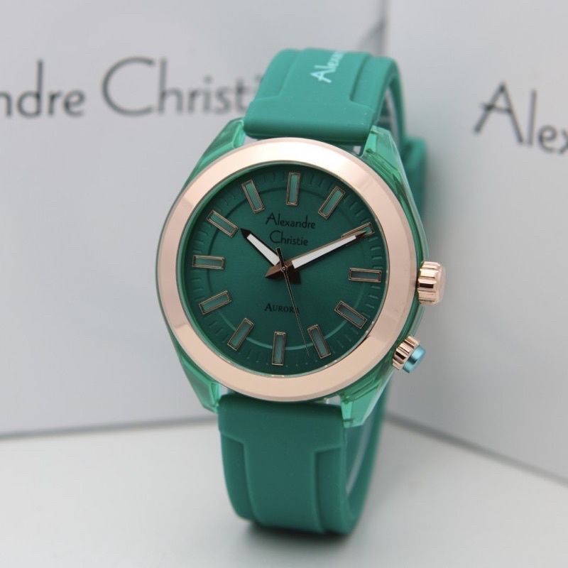 JAM TANGAN WANITA ALEXANDRE CHRISTIE 2928 AC 2928 AC2928 RUBBER ORIGINAL