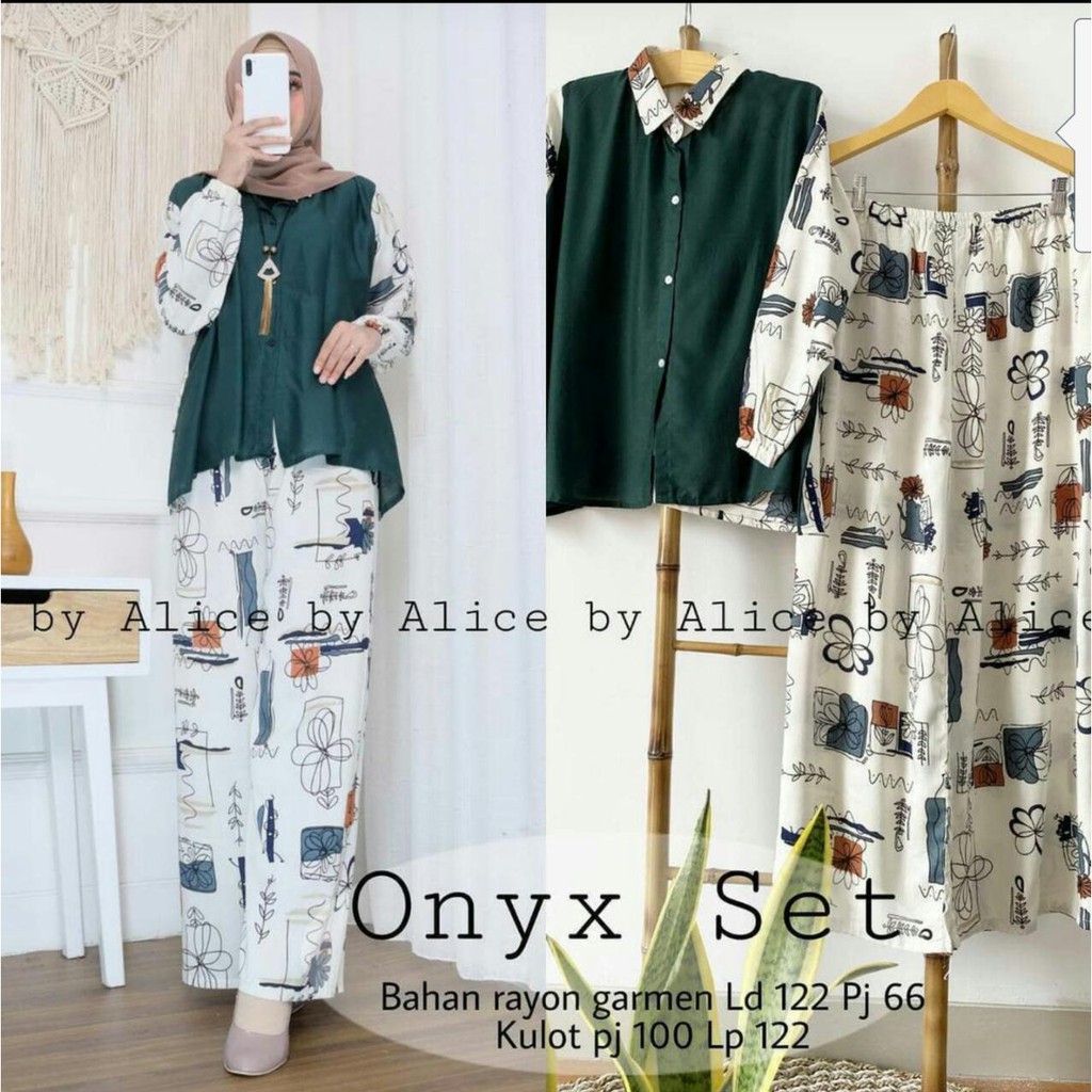 Setelan wanita // oneset// one set rayon // oneset wanita // setcel rayon // bajusetelan wanita // Terbaru LD 105-110