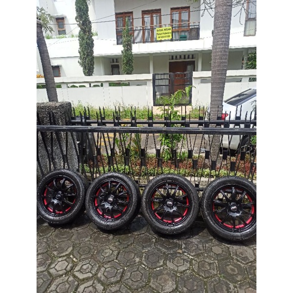 4 velg R15 pcd 100+Ban 185/65 sirion