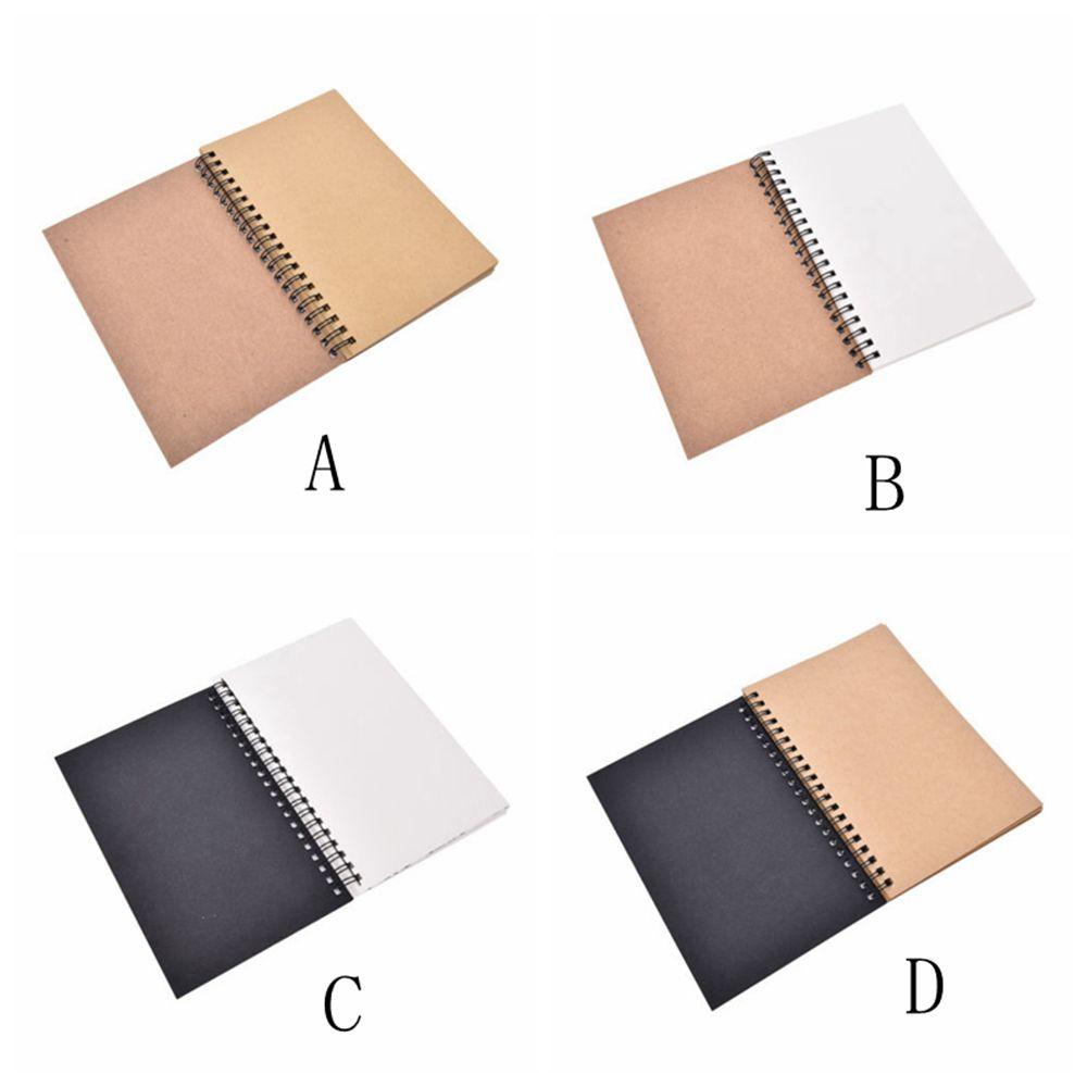 [Elegan] Buku Sketsa Gambar Lukisan Kertas Kosong Alat Tulis Sekolah Sketch Kraft Paper Spiral Terikat Art Paper