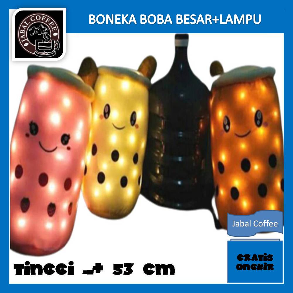 Boneka Boba Lampu LED Ukuran Jumbo Size Galon AQUA Besar Berat 600 Gram 01