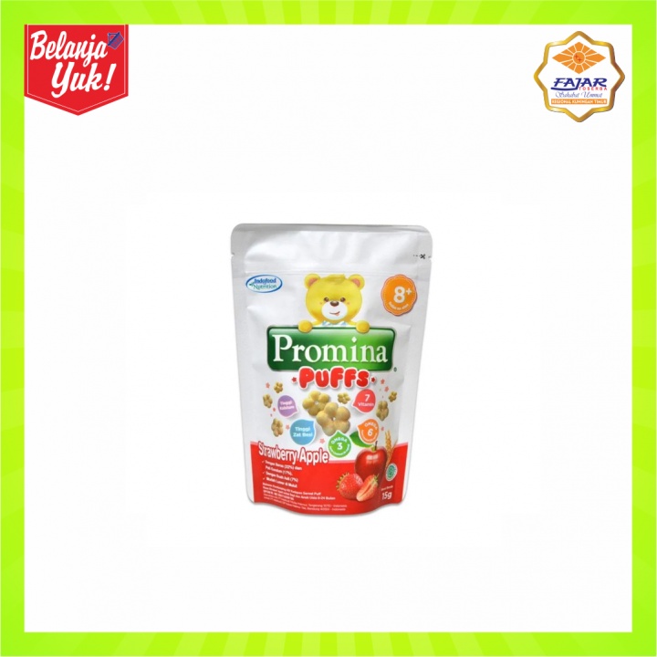 

Promina Puffs Strawberry Apple 15 gr | Makanan Ringan Snack Beras Anak & Bayi 8 Bulan+