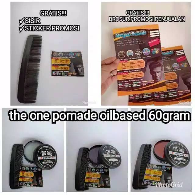 Pomade aroma oil based The one 60 ml gratis sisir dan stiker