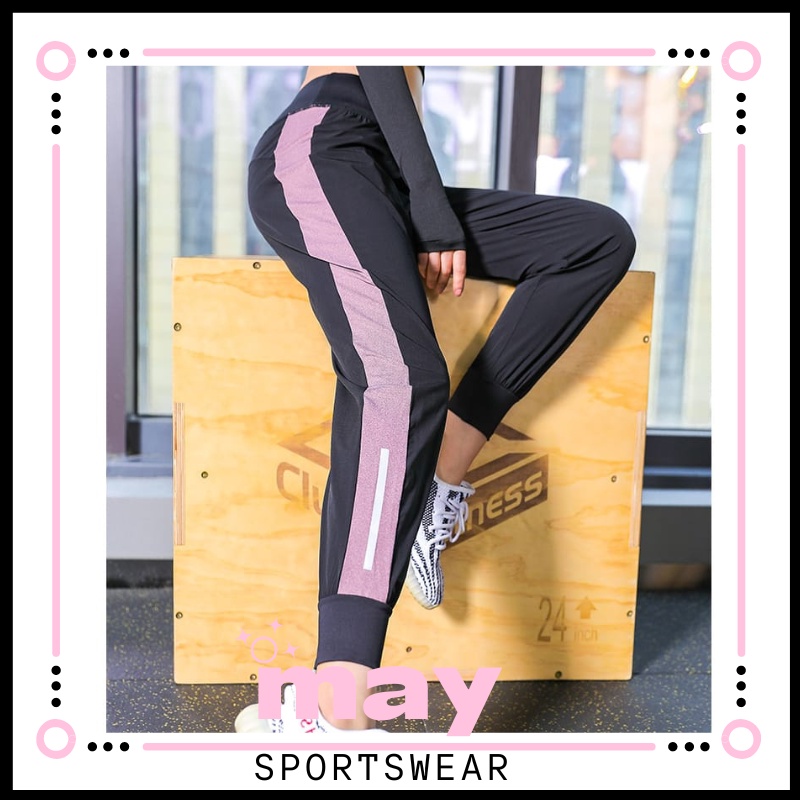 Maysport Celana Panjang Jogger Pants Wanita Import untuk Olahraga  8008
