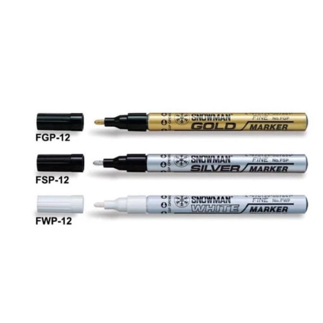 

Produk Unggulan Spidol Snowman Permanent White Marker Putih Wp-12 - Fine Trendi