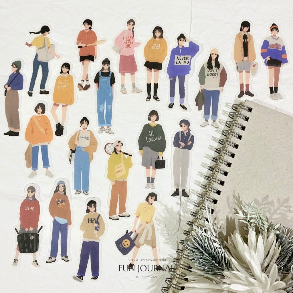 

STREET CHIC STYLE GIRL STICKER STIKER PACK UNTUK JURNAL JOURNAL PLANNING PLANNER SCRAPBOOK DIY BUJO