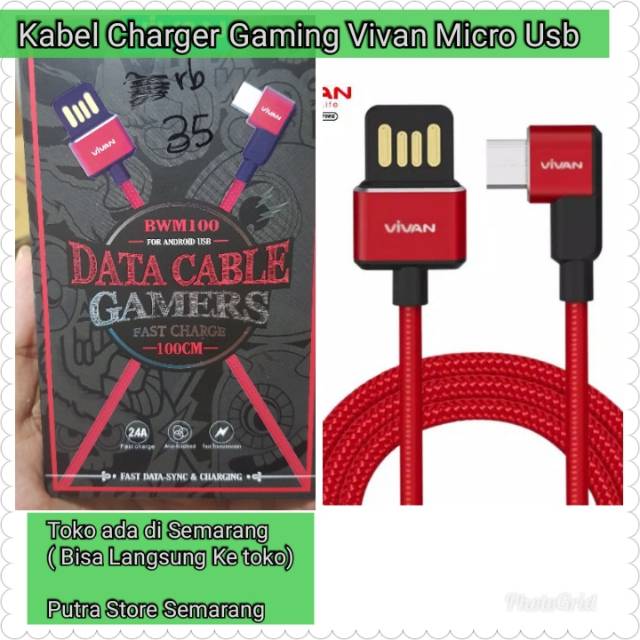 Kabel Vivan Gaming Micro Usb Kabel Cas Gaming L